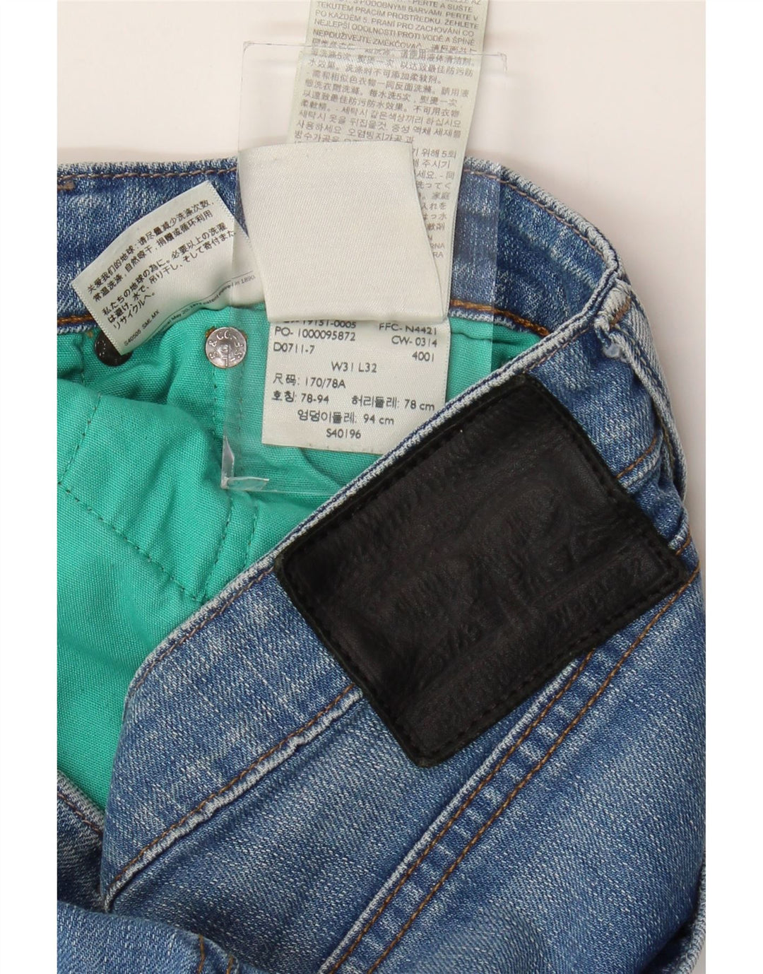 Levi's Mens Slim Jeans W31 L32 Blue Cotton