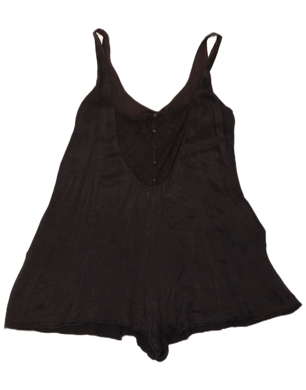 Zara Womens Sleeveless Playsuit UK 14 Large Black