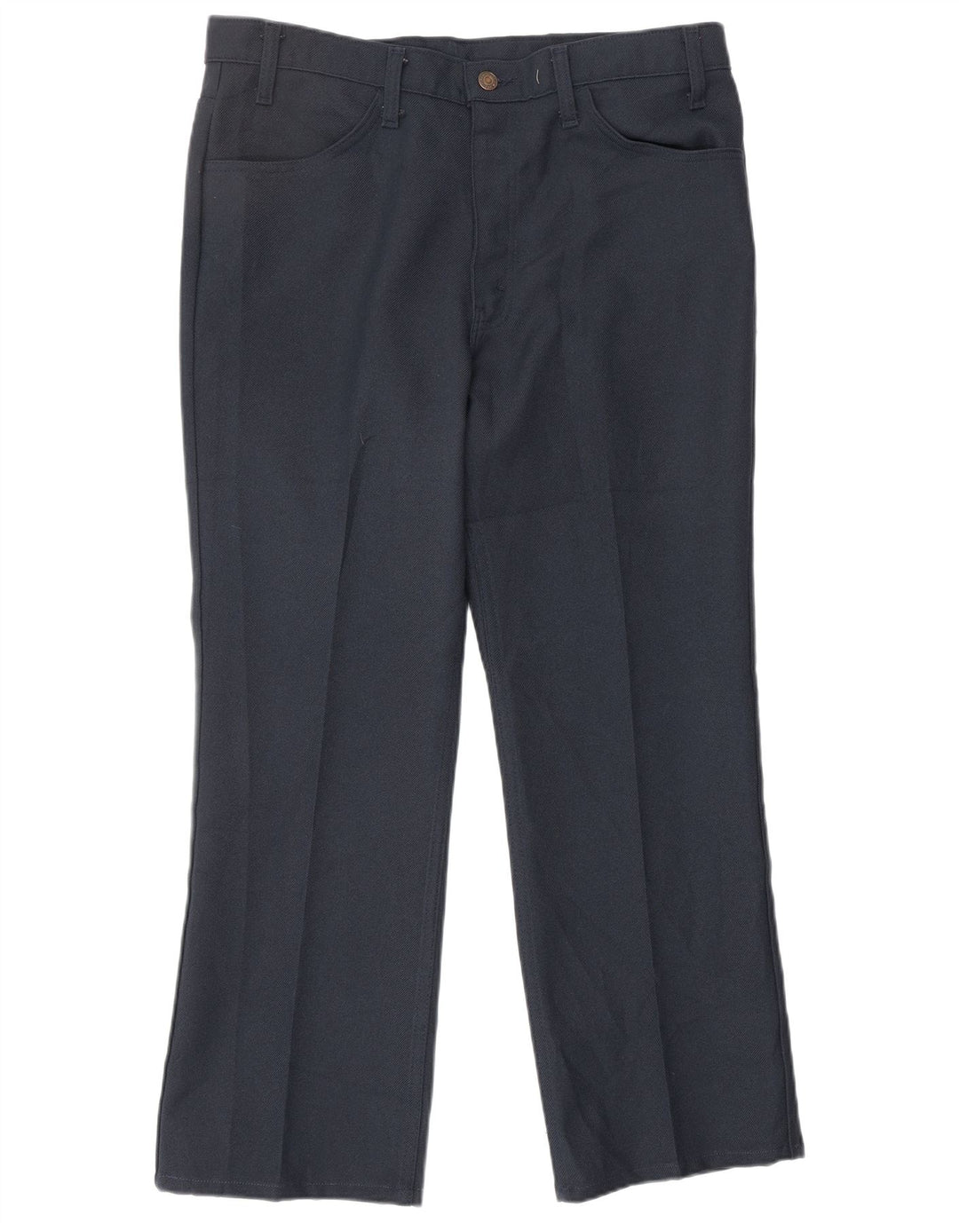 LEVI'S Mens Straight Casual Trousers W36 L30  Navy Blue Polyester