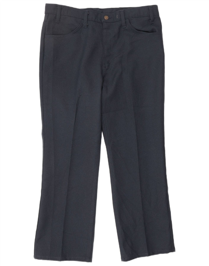 LEVI'S Mens Straight Casual Trousers W36 L30  Navy Blue Polyester