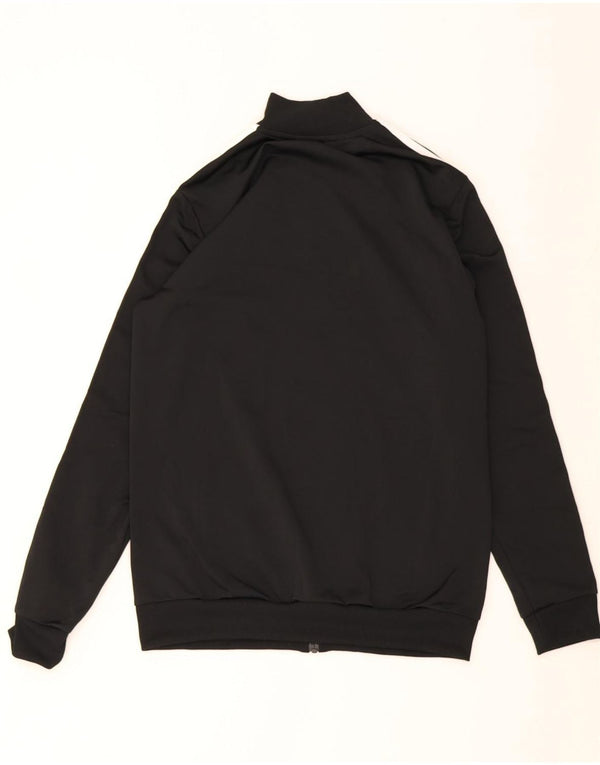 Adidas Girls Tracksuit Top Jacket 15-16 Years Black Colourblock Polyester