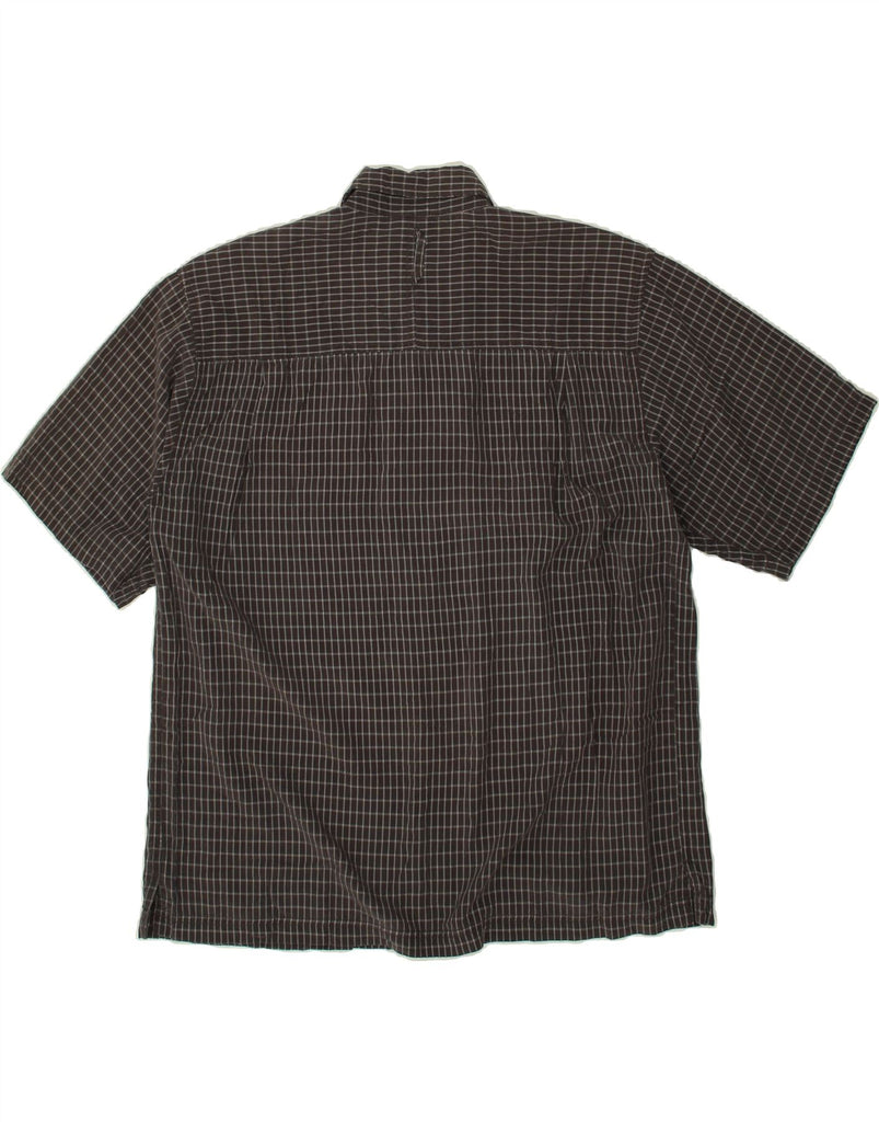 THE NORTH FACE Mens Short Sleeve Shirt Medium Grey Check Polyester | Vintage The North Face | Thrift | Second-Hand The North Face | Used Clothing | Messina Hembry 