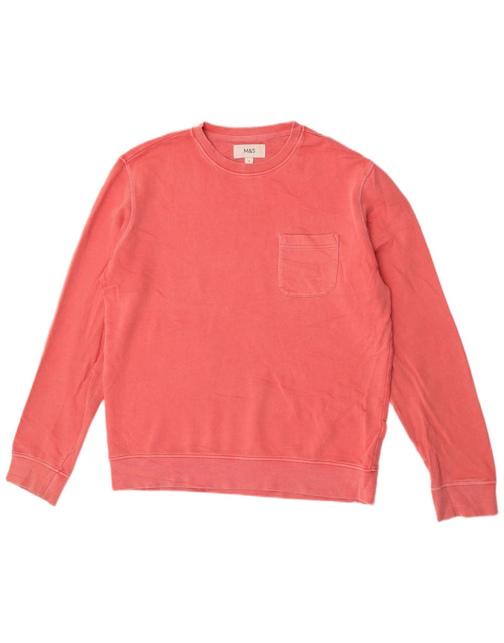 Marks & Spencer Mens Sweatshirt Jumper Medium Pink Cotton