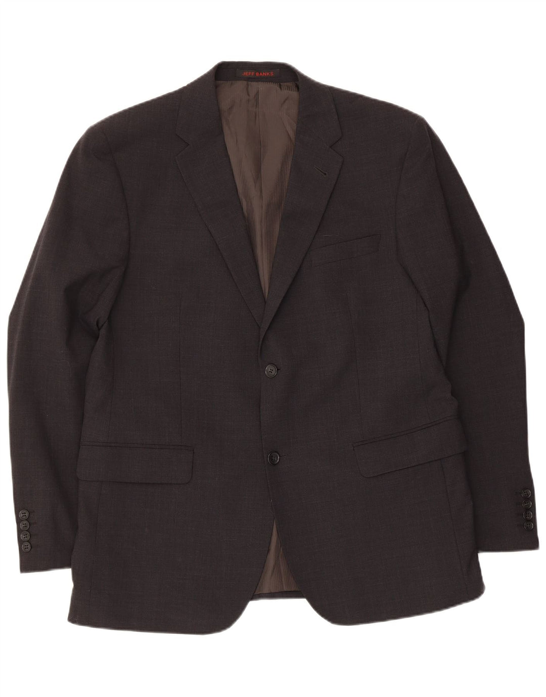 Jeff Banks Mens 2 Button Blazer Jacket UK 42 XL Grey Wool