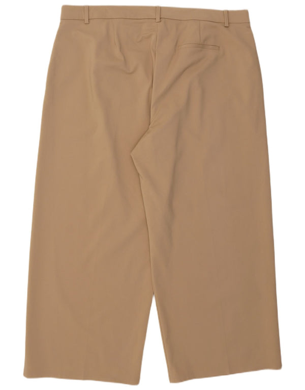 Marks & Spencer Womens High Waist Chino Trousers UK 24 4XL W44 L28 Beige