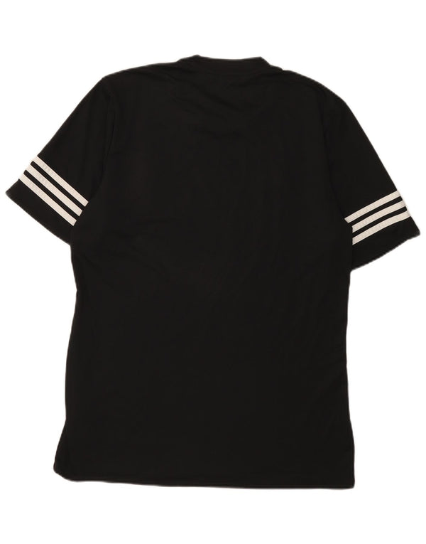 Adidas Mens Climalite T-Shirt Top Large Black Polyester