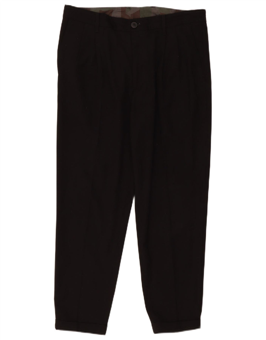 Armani Exchange Mens Pegged Chino Trousers W34 L28 Black Polyester
