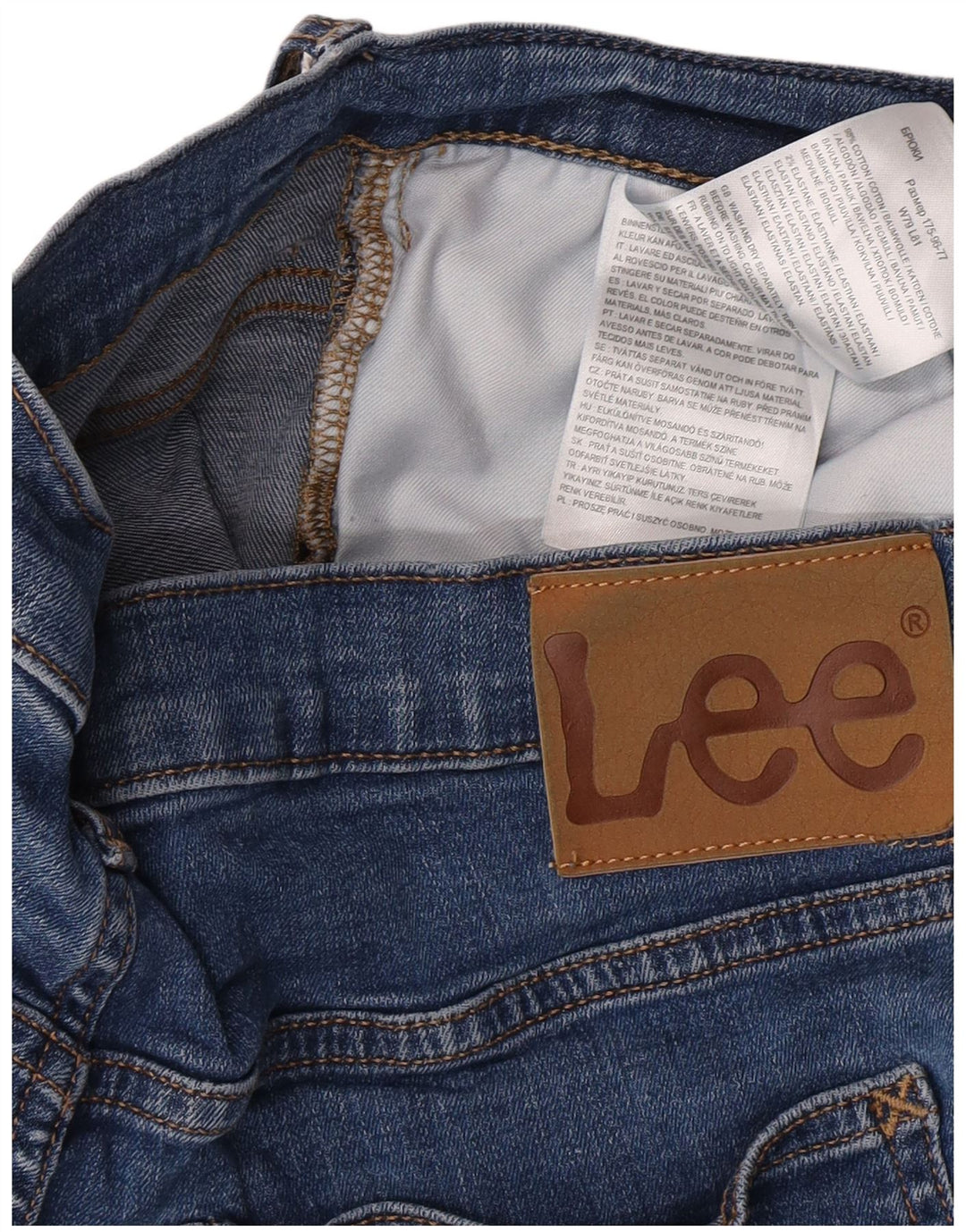 Lee Womens Luke Slim Jeans W31 L32 Blue Cotton