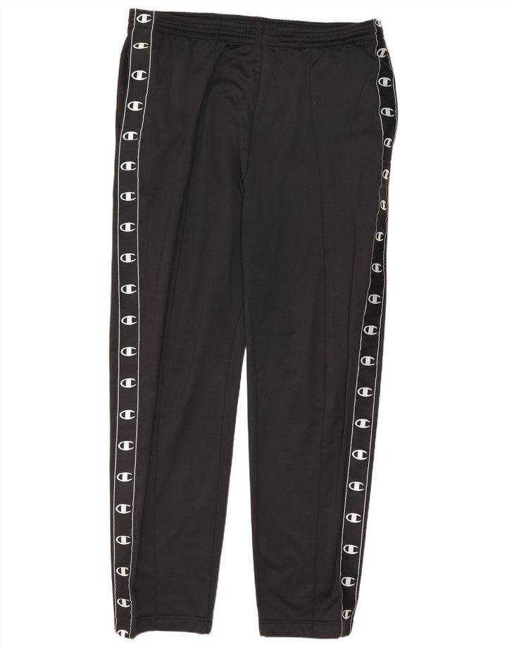 Champion Mens Graphic Tracksuit Trousers Large Black Polyester