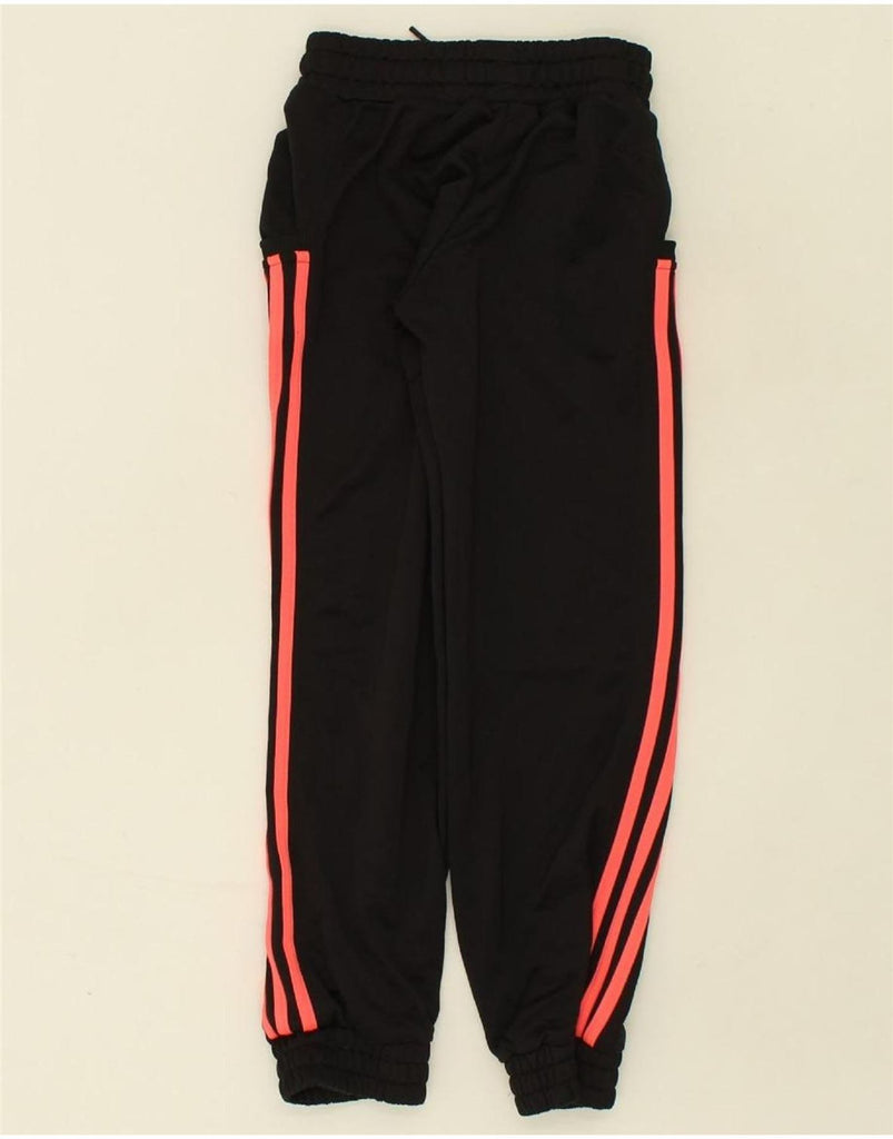 ADIDAS Girls Tracksuit Trousers Joggers 8-9 Years Black Polyester | Vintage Adidas | Thrift | Second-Hand Adidas | Used Clothing | Messina Hembry 