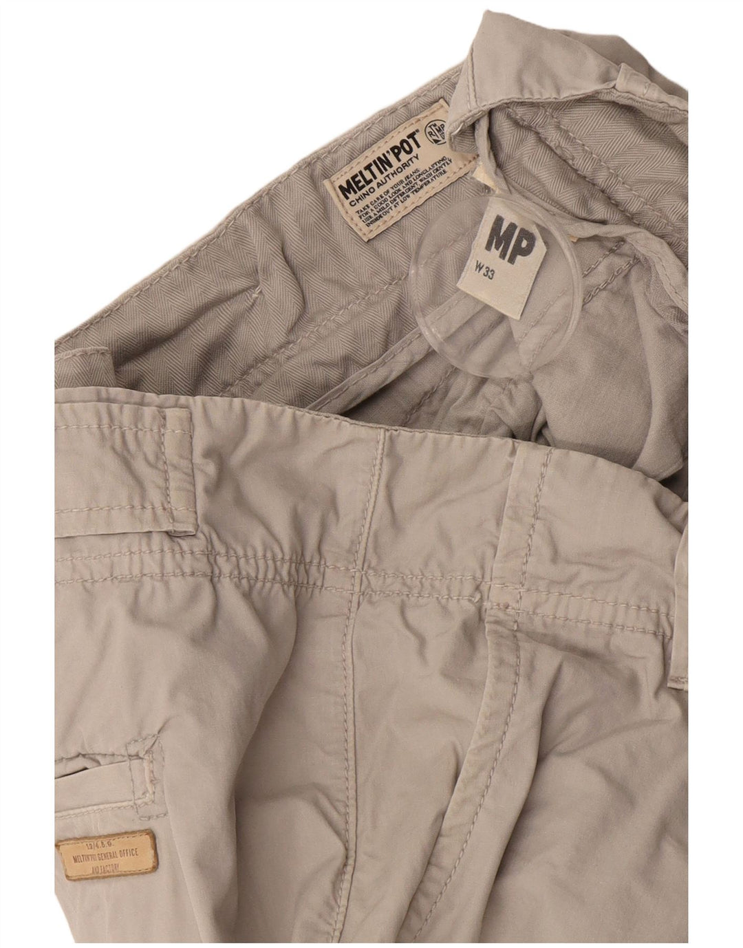 MELTIN' POT Mens Cargo Shorts W33 Medium Beige