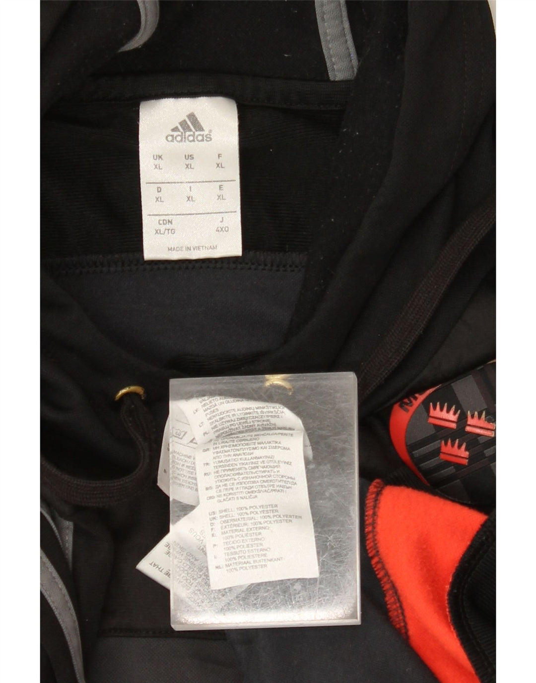 ADIDAS Mens Munster Rugby Hoodie Jumper XL Grey Colourblock Polyester