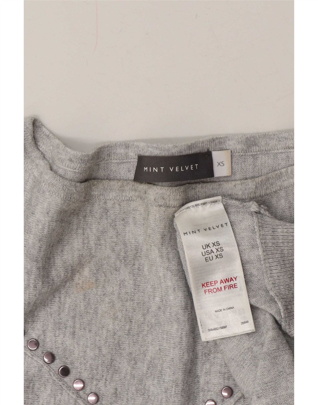 MINT VELVET Womens Oversized Blouse Top UK 6 XS Grey Flecked Polyester