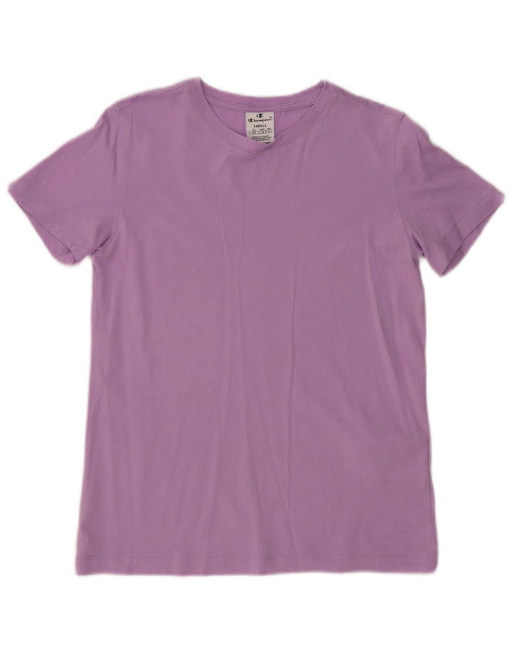 CHAMPION Womens T-Shirt Top UK 10 Small Purple Cotton