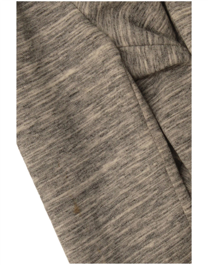 Superdry Womens 1 Button Blazer Jacket UK 14 Medium Grey Flecked Cotton