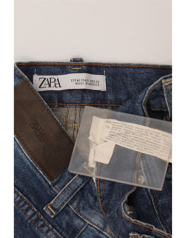 ZARA Mens Skinny Jeans EU 42 Large W32 L30 Blue Cotton