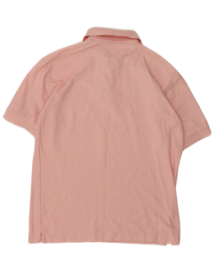 Fila Mens Polo Shirt IT 48 Medium Pink Cotton