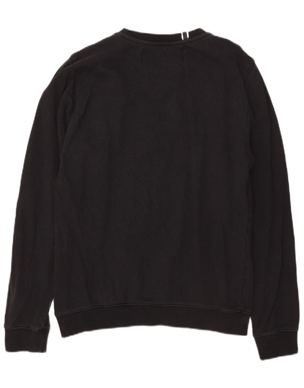 Replay Womens Sweatshirt Jumper UK 16 Large Black Cotton