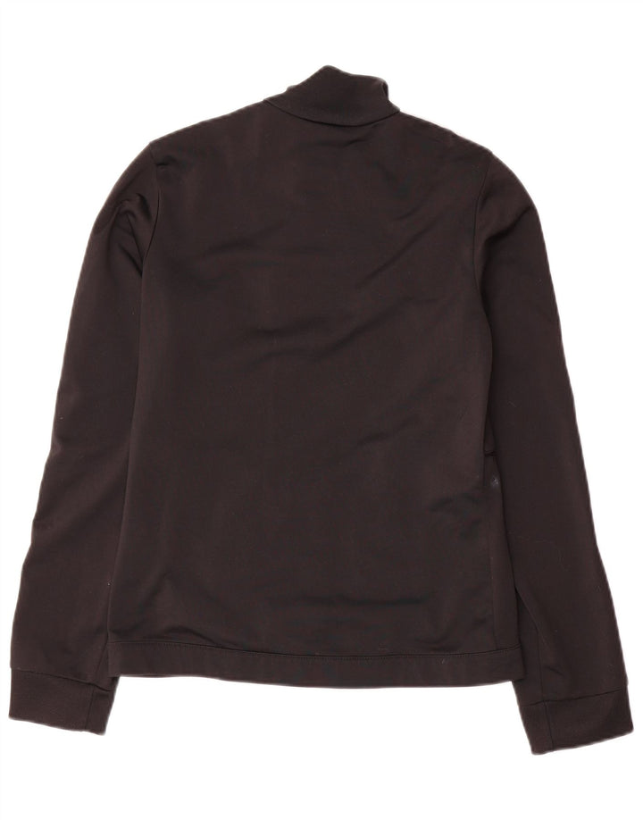 Adidas Womens Tracksuit Top Jacket UK 10 Small Black Polyester