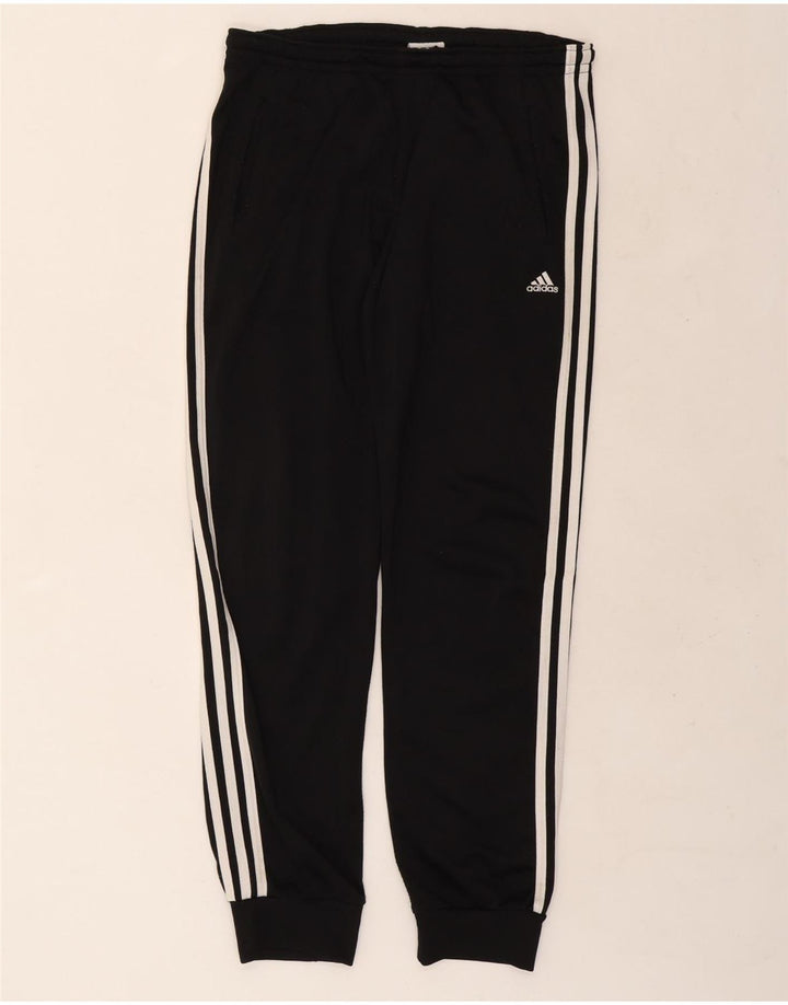Adidas Mens Tracksuit Trousers Joggers UK 38/40 Medium  Black Polyester