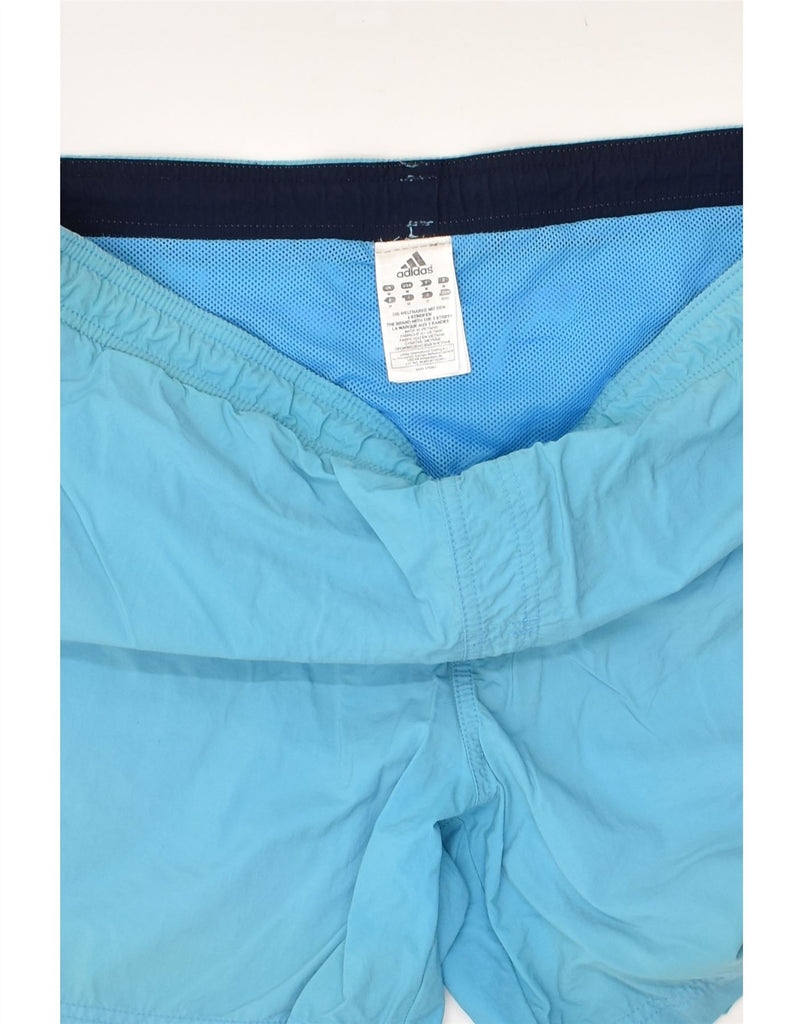 ADIDAS Mens Sport Shorts Medium Blue Nylon | Vintage Adidas | Thrift | Second-Hand Adidas | Used Clothing | Messina Hembry 