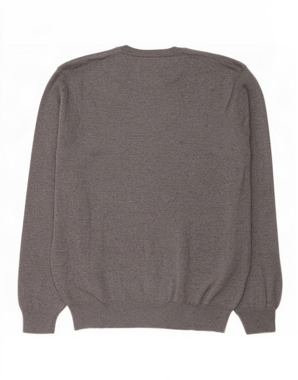 North Sails Mens Crew Neck Jumper Sweater Large Grey Flecked Cotton