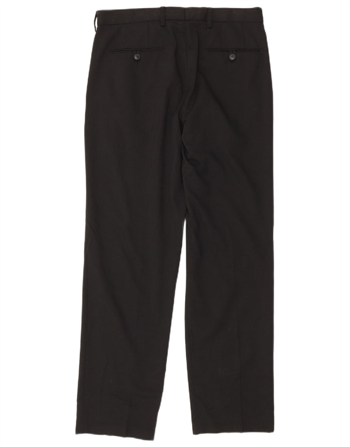 Marks & Spencer Womens Straight Regular Suit Trousers W32 L31 Black