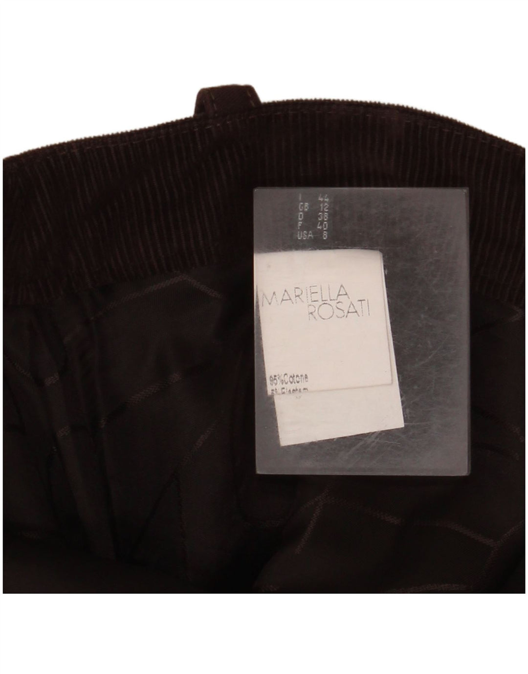 MARIELLA ROSATI Womens Maxi Corduroy Skirt UK 12 Medium W32  Brown Cotton