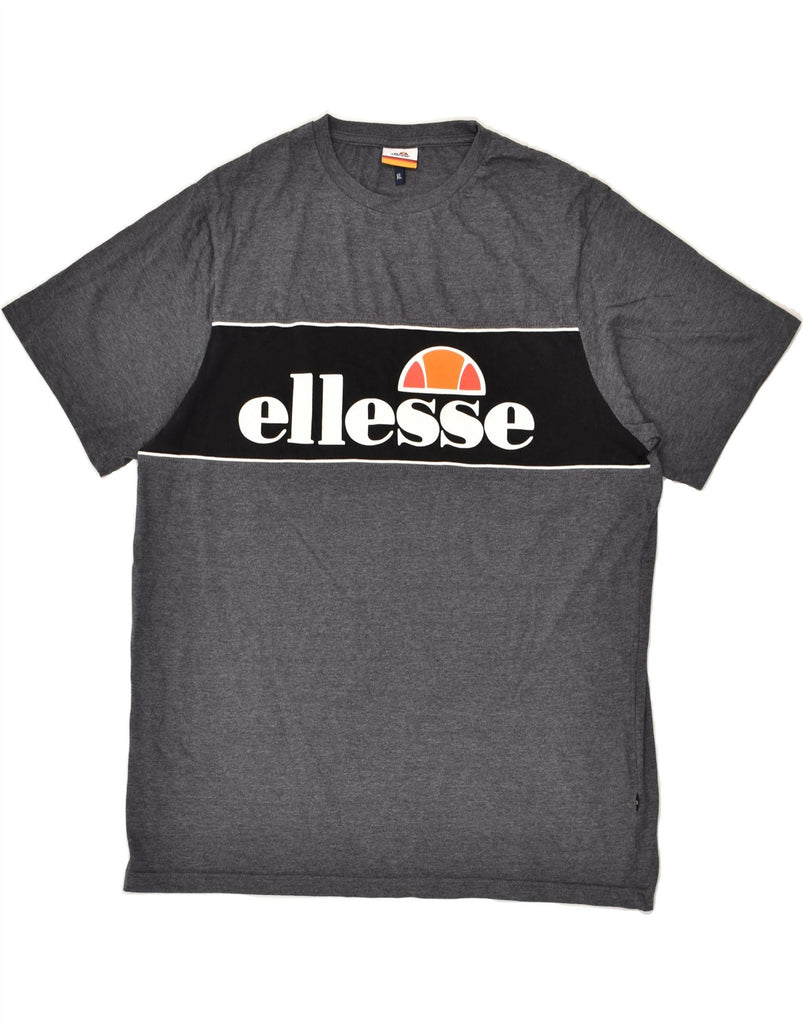 ELLESSE Womens Graphic T-Shirt Top UK 18 XL Grey Cotton | Vintage Ellesse | Thrift | Second-Hand Ellesse | Used Clothing | Messina Hembry 