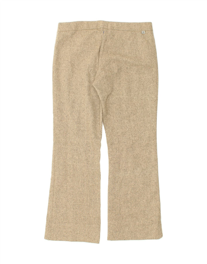 CALVIN KLEIN Womens Bootcut Casual Trousers W32 L34 Beige Vintage Calvin Klein and Second-Hand Calvin Klein from Messina Hembry 