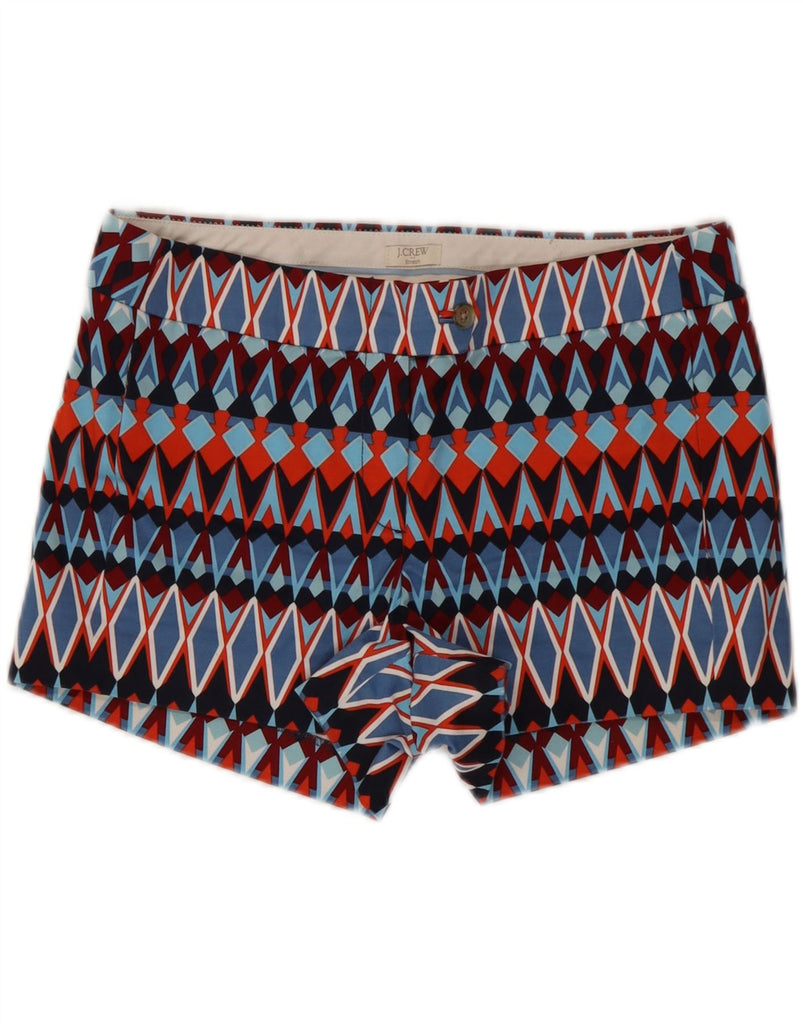 J. CREW Womens Chino Shorts US 6 Medium W33  Blue Geometric Cotton Vintage J. Crew and Second-Hand J. Crew from Messina Hembry 