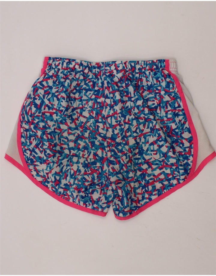 NIKE Boys Dri Fit Sport Shorts 12-13 Years Large Blue Geometric Polyester Vintage Nike and Second-Hand Nike from Messina Hembry 
