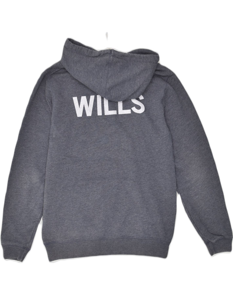 JACK WILLS Mens Graphic Hoodie Jumper Small Blue Cotton | Vintage Jack Wills | Thrift | Second-Hand Jack Wills | Used Clothing | Messina Hembry 