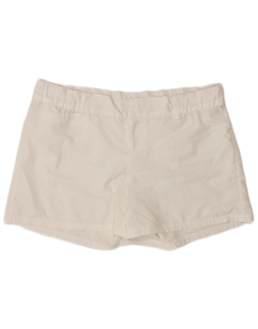 PUMA Womens Casual Shorts UK 16 Large W34 White
