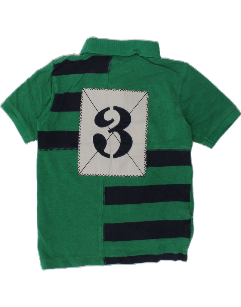 POLO RALPH LAUREN Boys Graphic Polo Shirt 3-4 Years Green Striped Cotton | Vintage Polo Ralph Lauren | Thrift | Second-Hand Polo Ralph Lauren | Used Clothing | Messina Hembry 