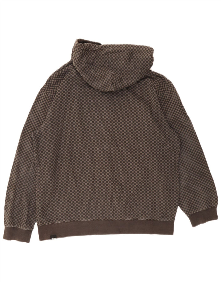 Vans Mens Graphic Zip Hoodie Sweater XL Grey Geometric