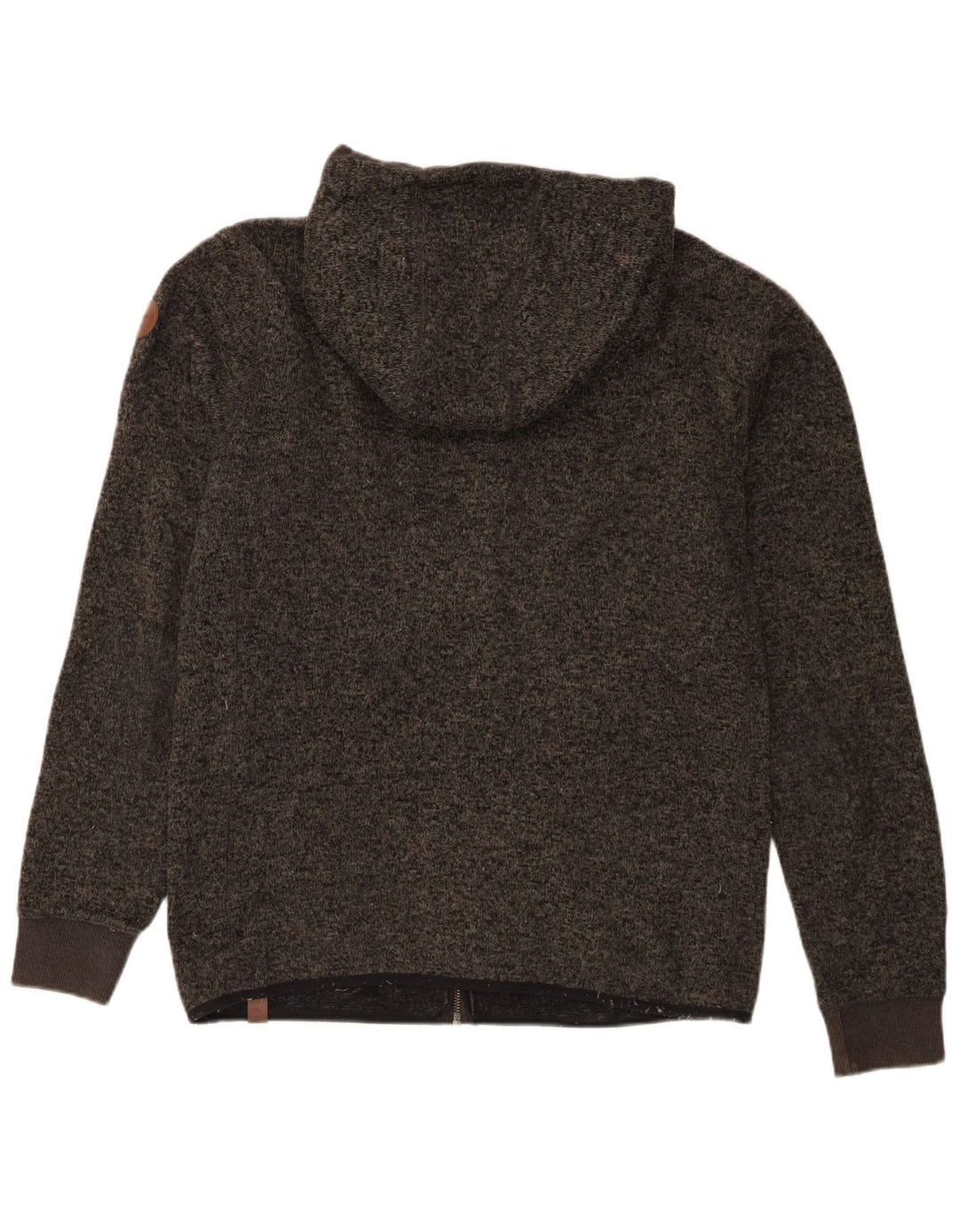 Quiksilver Mens Zip Hoodie Sweater Medium Grey Flecked Polyester