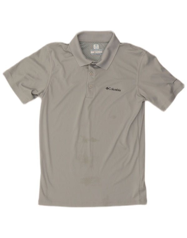 COLUMBIA Mens Omni-Freeze Zero Polo Shirt Small Grey Polyester