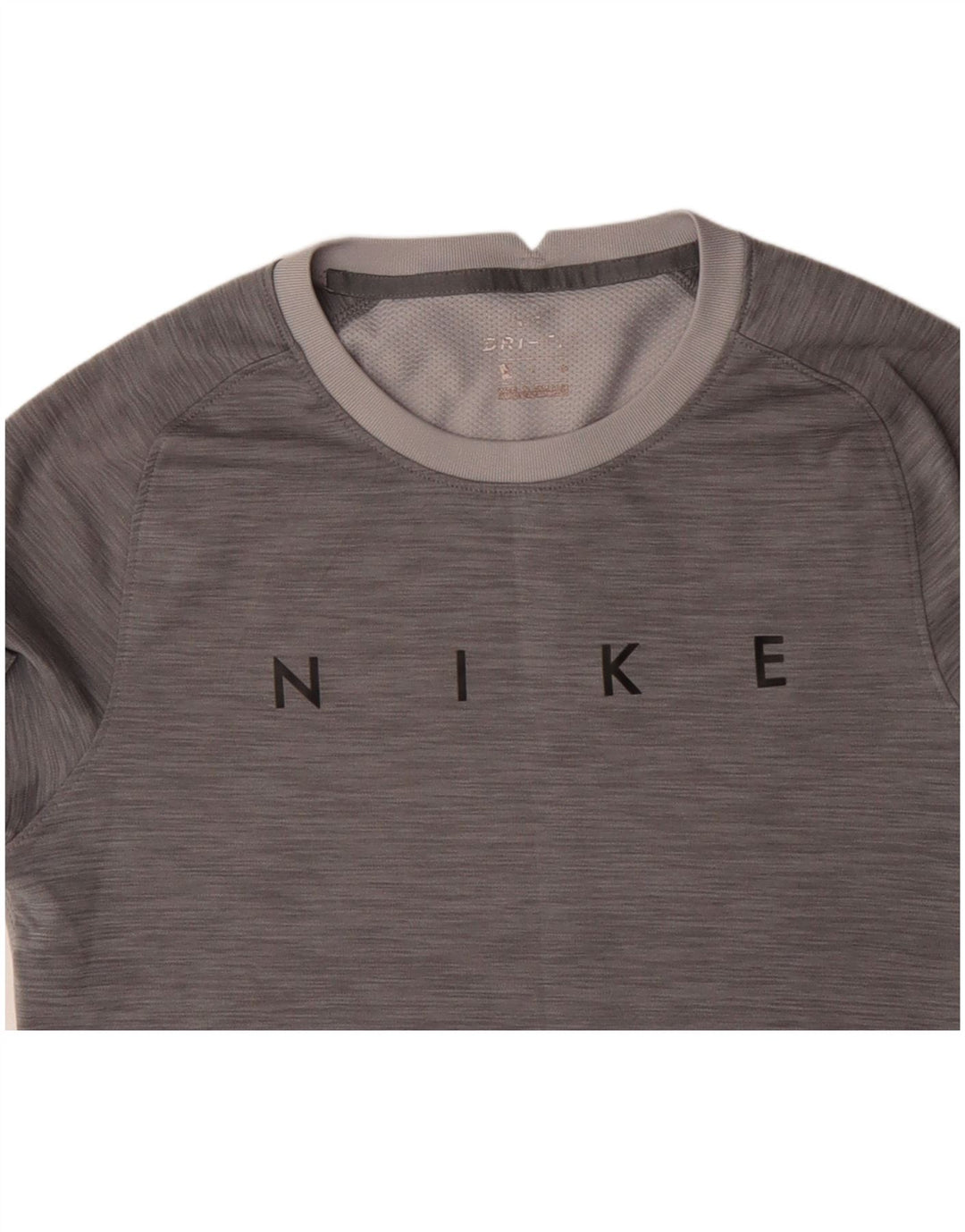 NIKE Mens Dri Fit Graphic T-Shirt Top Small Grey Colourblock Polyester