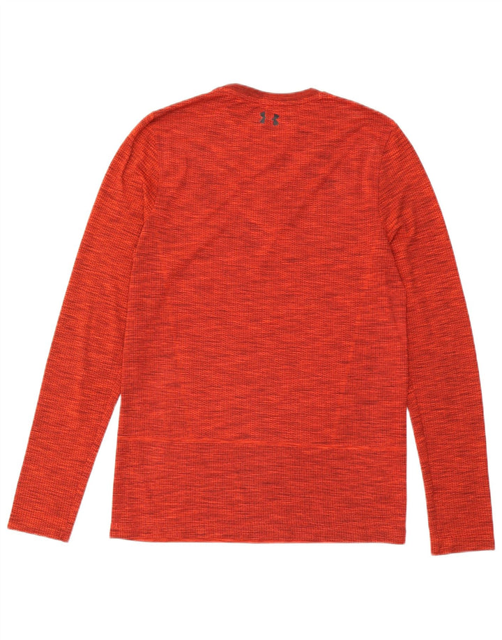 Under Armour Mens Heat Gear Top Long Sleeve Medium Red Flecked