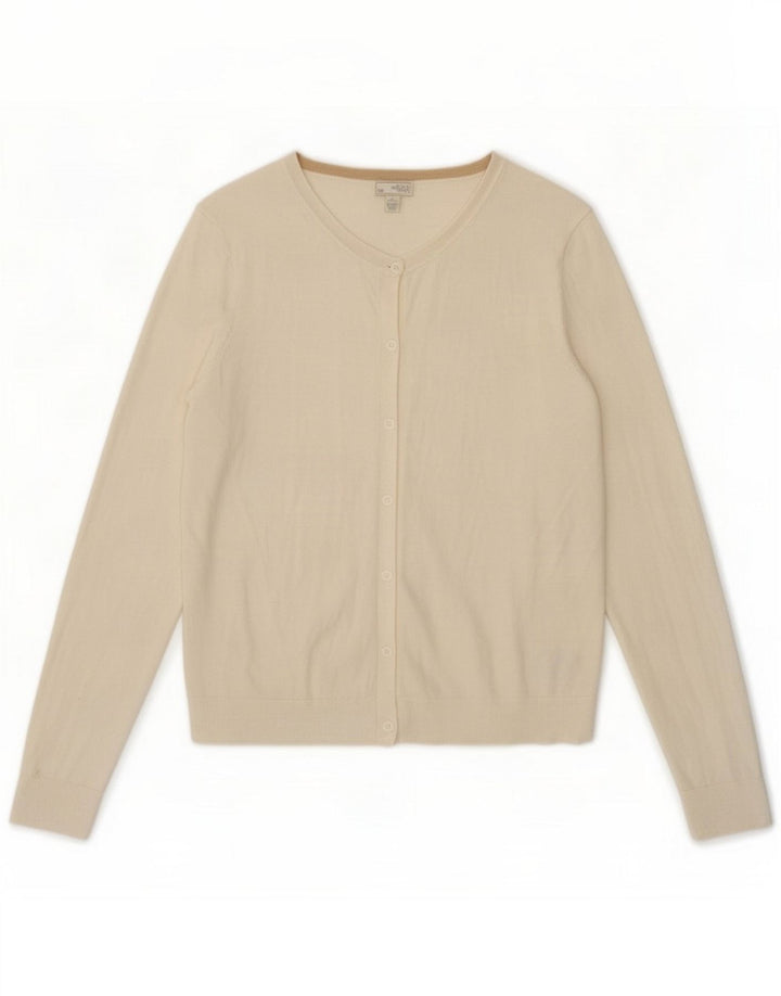 Gap Womens Cardigan Sweater UK 12 Medium White Cotton