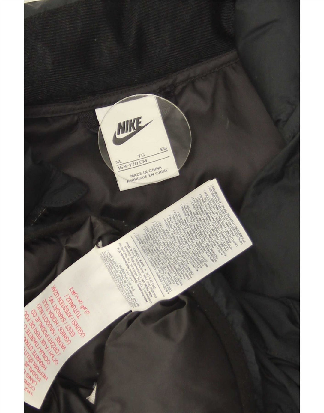Nike Boys Padded Gilet 13-14 Years XL Black Polyester