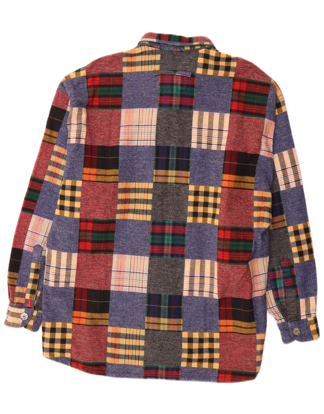 Signum Mens Flannel Shirt Medium Multicoloured Check Cotton