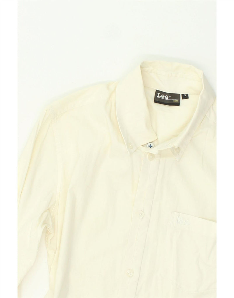 LEE Mens Shirt Small Off White Cotton | Vintage Lee | Thrift | Second-Hand Lee | Used Clothing | Messina Hembry 