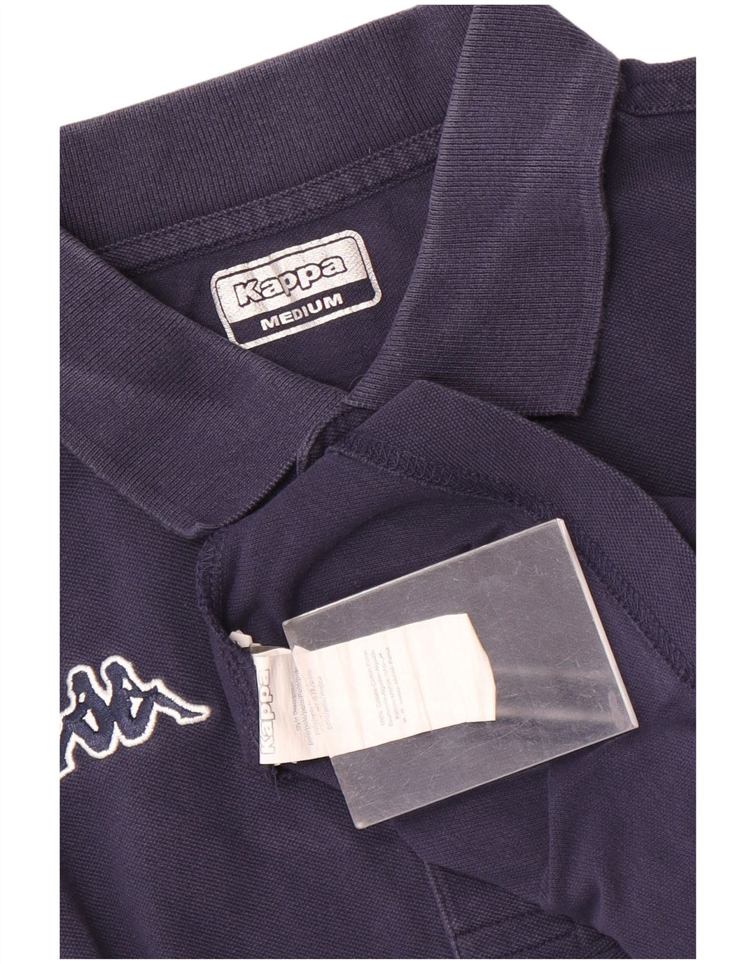 Kappa Mens Polo Shirt Medium Navy Blue Cotton