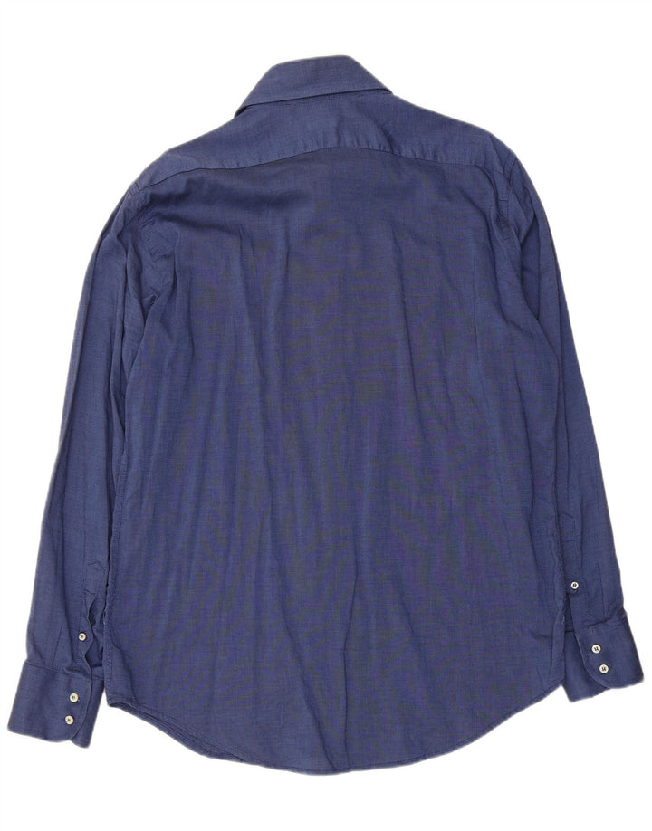 Benetton Mens Shirt XL Navy Blue Cotton