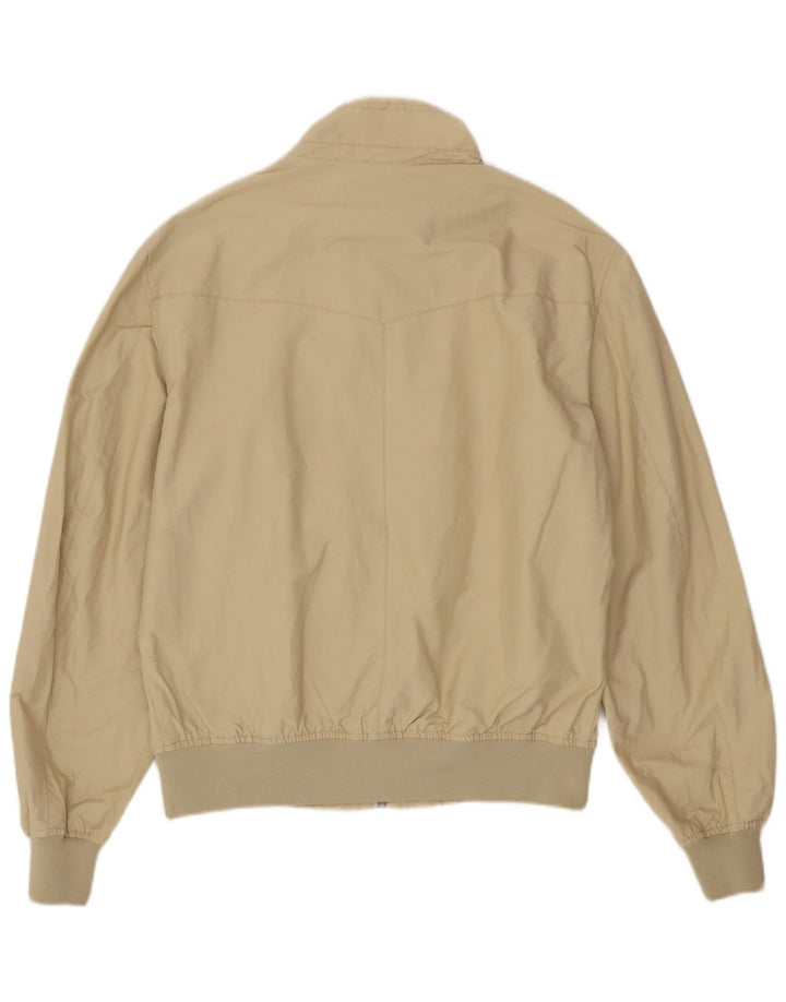 Refrigue Mens Bomber Jacket UK 40 Large Beige Cotton