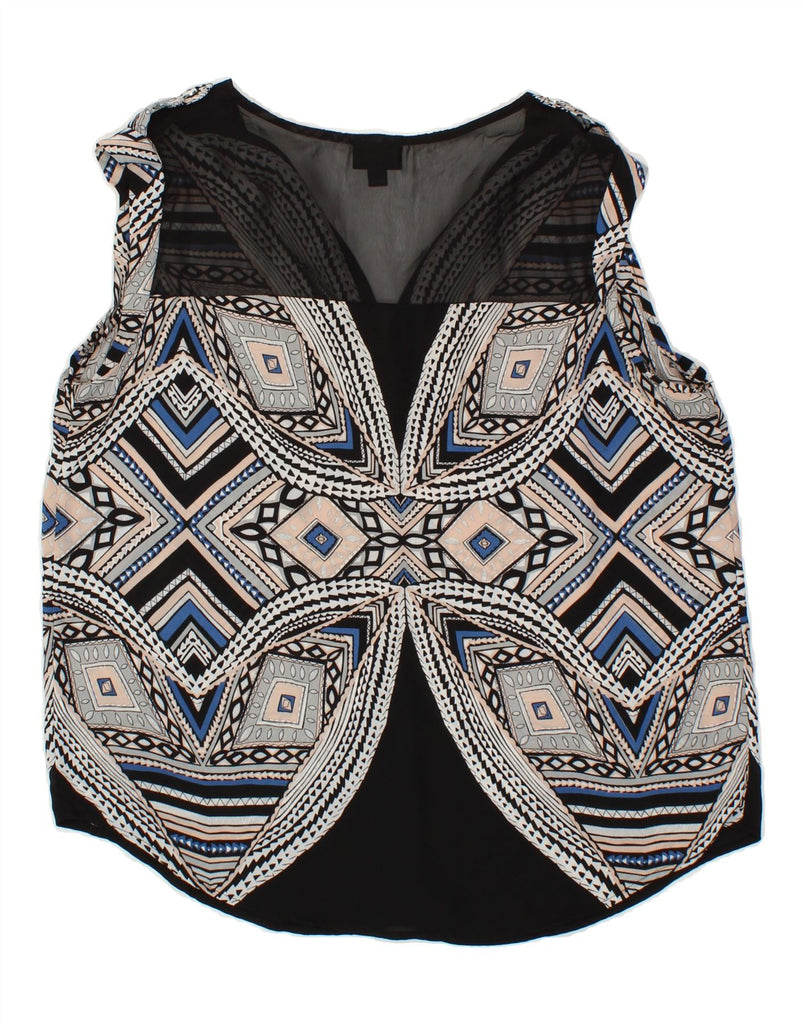 MOSSIMO Womens Sleeveless Blouse Top UK 18 XL Black Argyle/Diamond Vintage Mossimo and Second-Hand Mossimo from Messina Hembry 