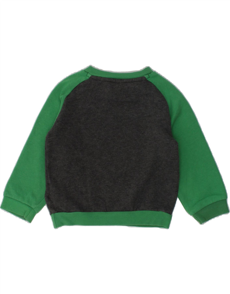 ADIDAS Baby Boys Graphic Sweatshirt Jumper 6-9 Months Green Colourblock | Vintage Adidas | Thrift | Second-Hand Adidas | Used Clothing | Messina Hembry 
