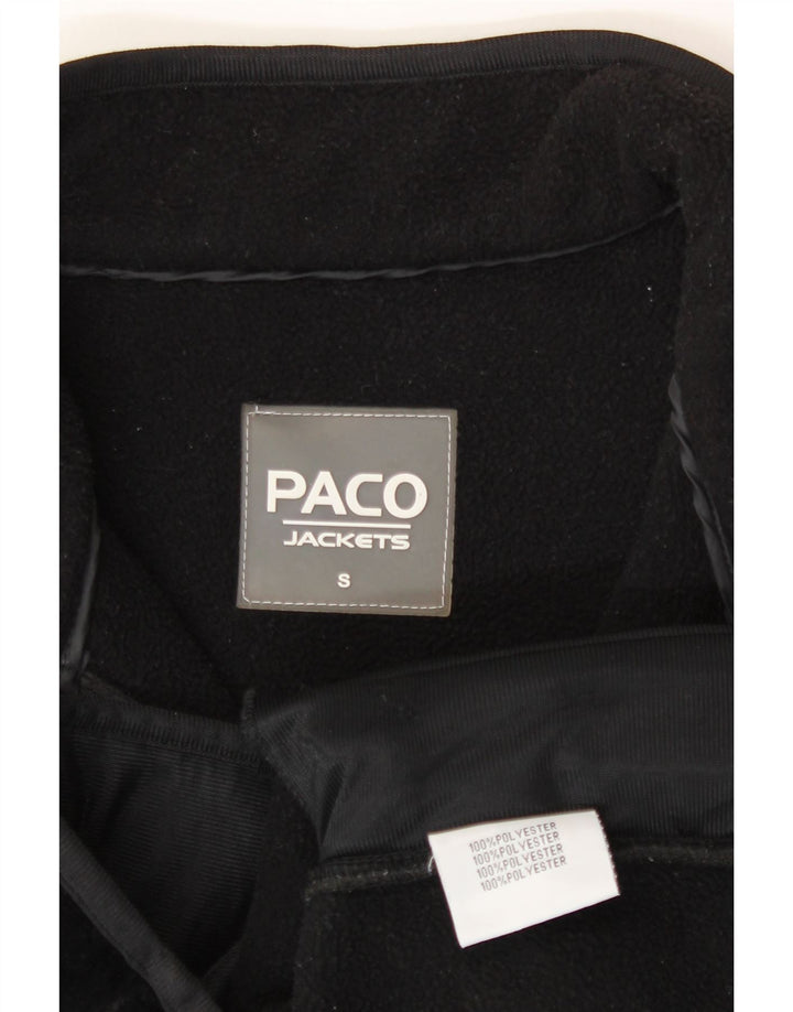 PACO Mens Fleece Jacket UK 36 Small Black Polyester Vintage Paco and Second-Hand Paco from Messina Hembry 